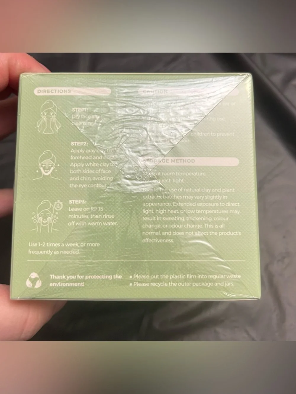 WNP Duo Nature Perfection -Green Clay Mask - 15-Minute Duo Cleansing Treatment